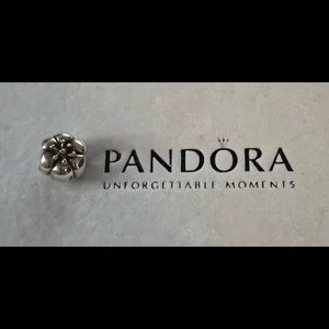 Pandora 14kt gold & silver budding charm